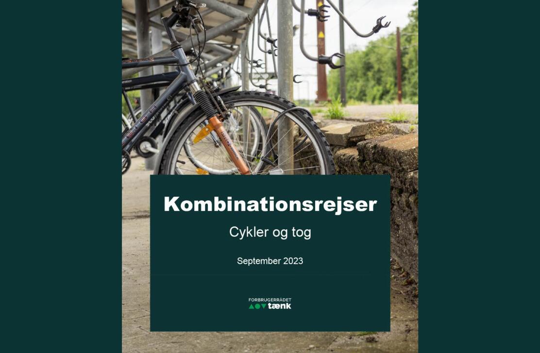 Forside på rapport om kombinationsrejser - cykler og tog