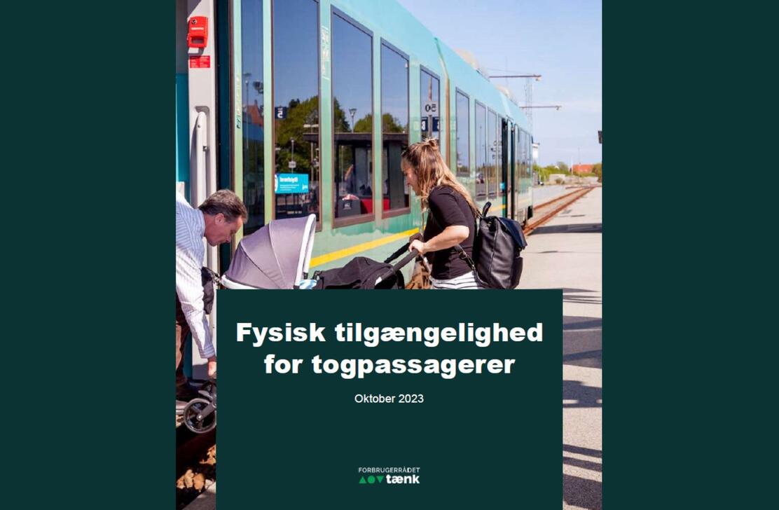Forside på rapport om fysisk tilgængelighed for togpassagerer