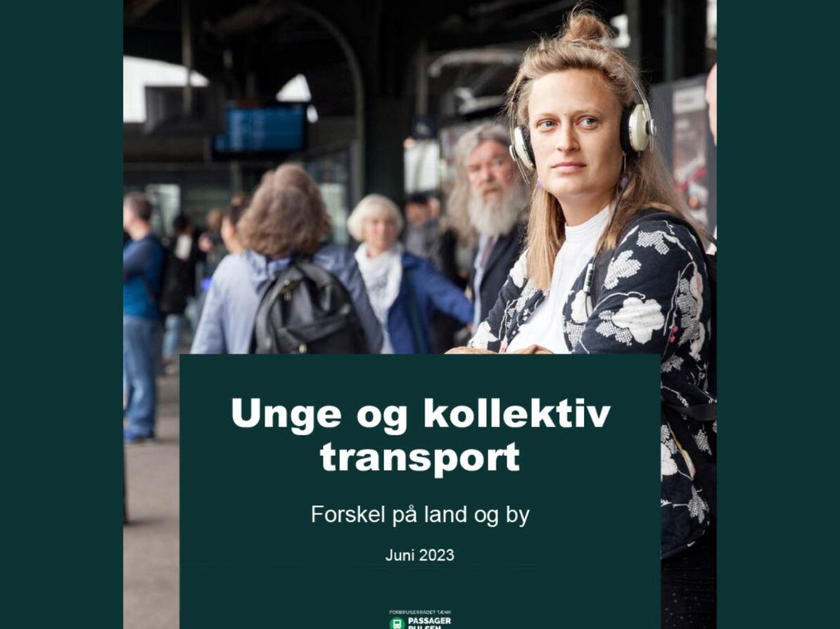 Forside på rapport om unge og kollektiv transport - forskel på land og by
